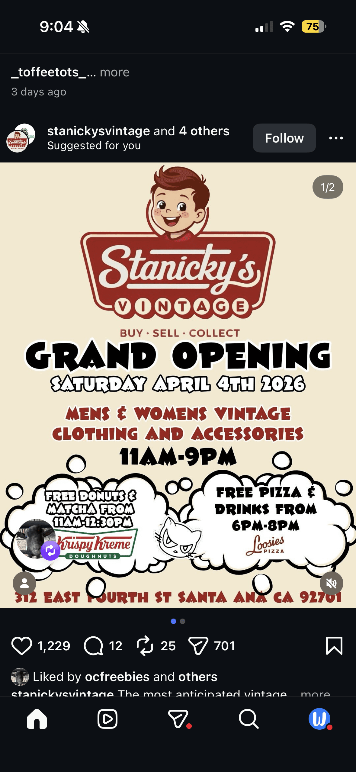 Stanicky's Vintage Grand Opening